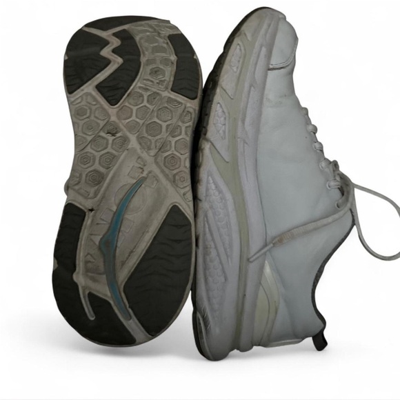 Hoka One One Bondi SR Womens 7.5 Shoe White Running Walking 1110521 WHT Leather - Picture 4 of 5